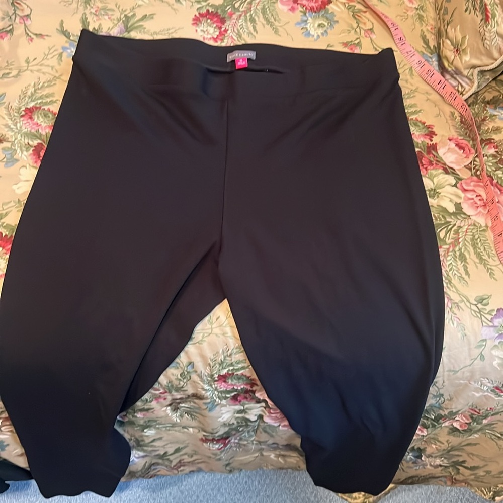 Vince Camuto pull on straight leg  XL black pants EUC host pick